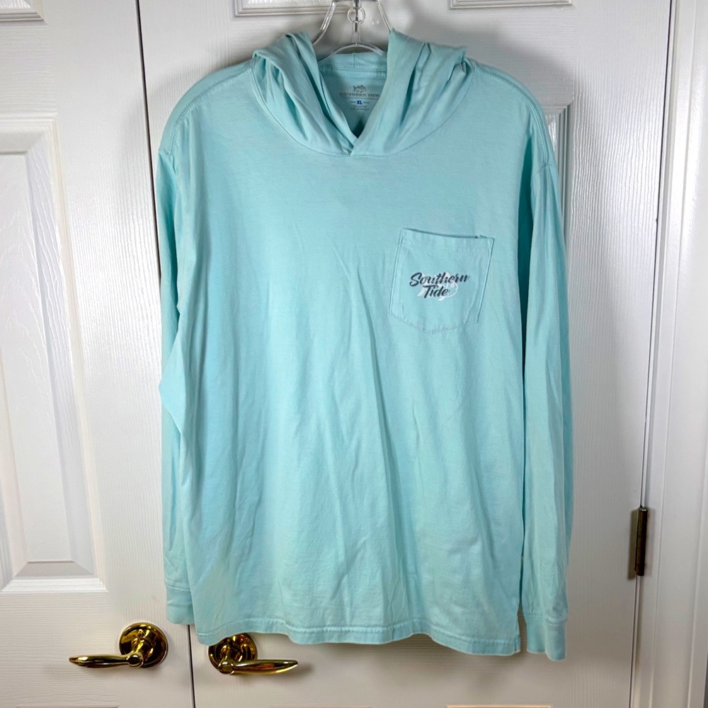 Southern Tide Men's LS Letterpress SJ Puller Shirt Hoodie XL